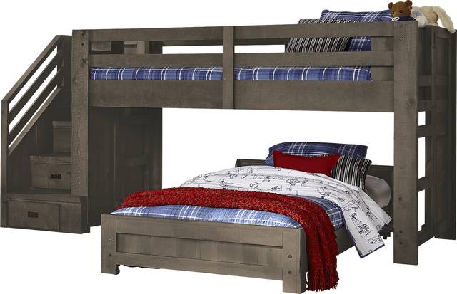 Montana Espresso Twin/Twin Step Jr. Loft Bed - Thumbnail - Image 1