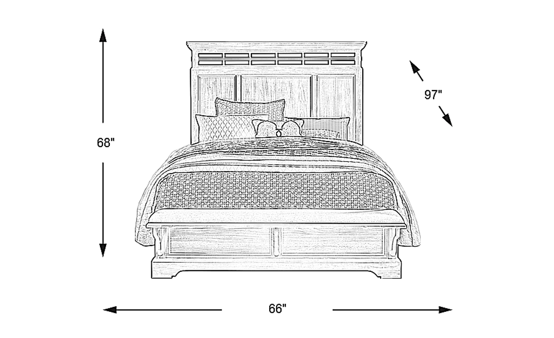 Montana Ridge Brown 3 Pc Queen Panel Bed
