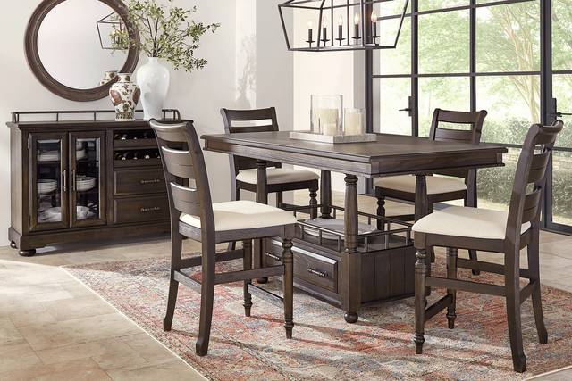 Montana Ridge Brown Counter Height Dining Table - Thumbnail - Image 2