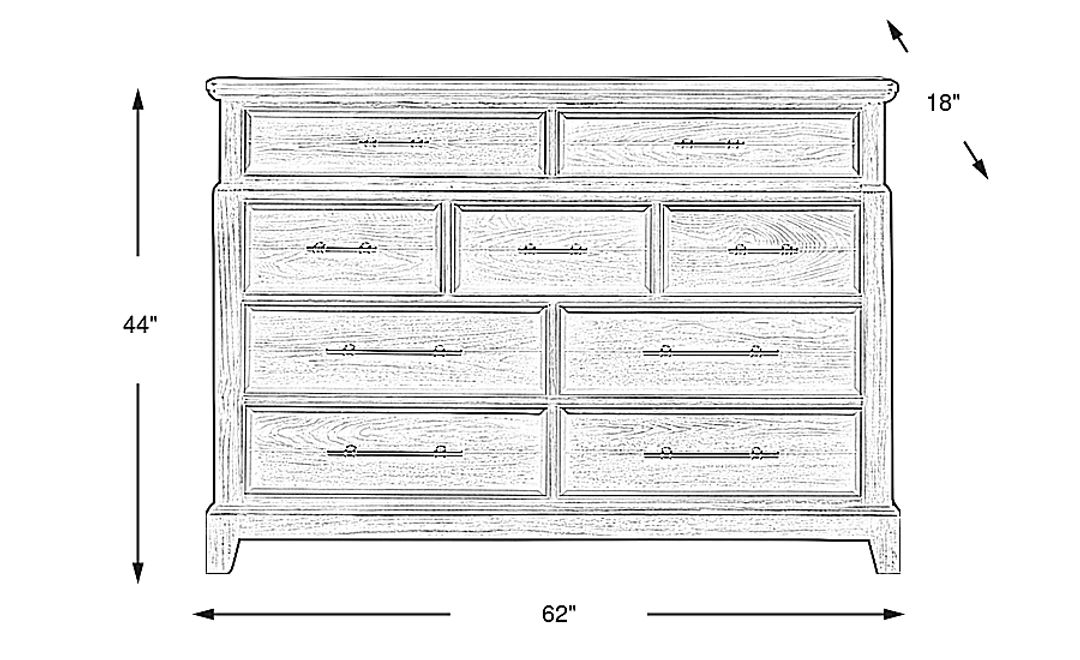Montana Ridge Brown Dresser