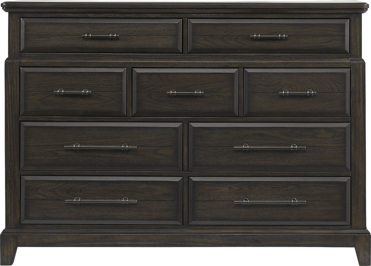 Montana Ridge 5 Pc Brown Dark Wood King Bedroom Set With 3 Pc King ...