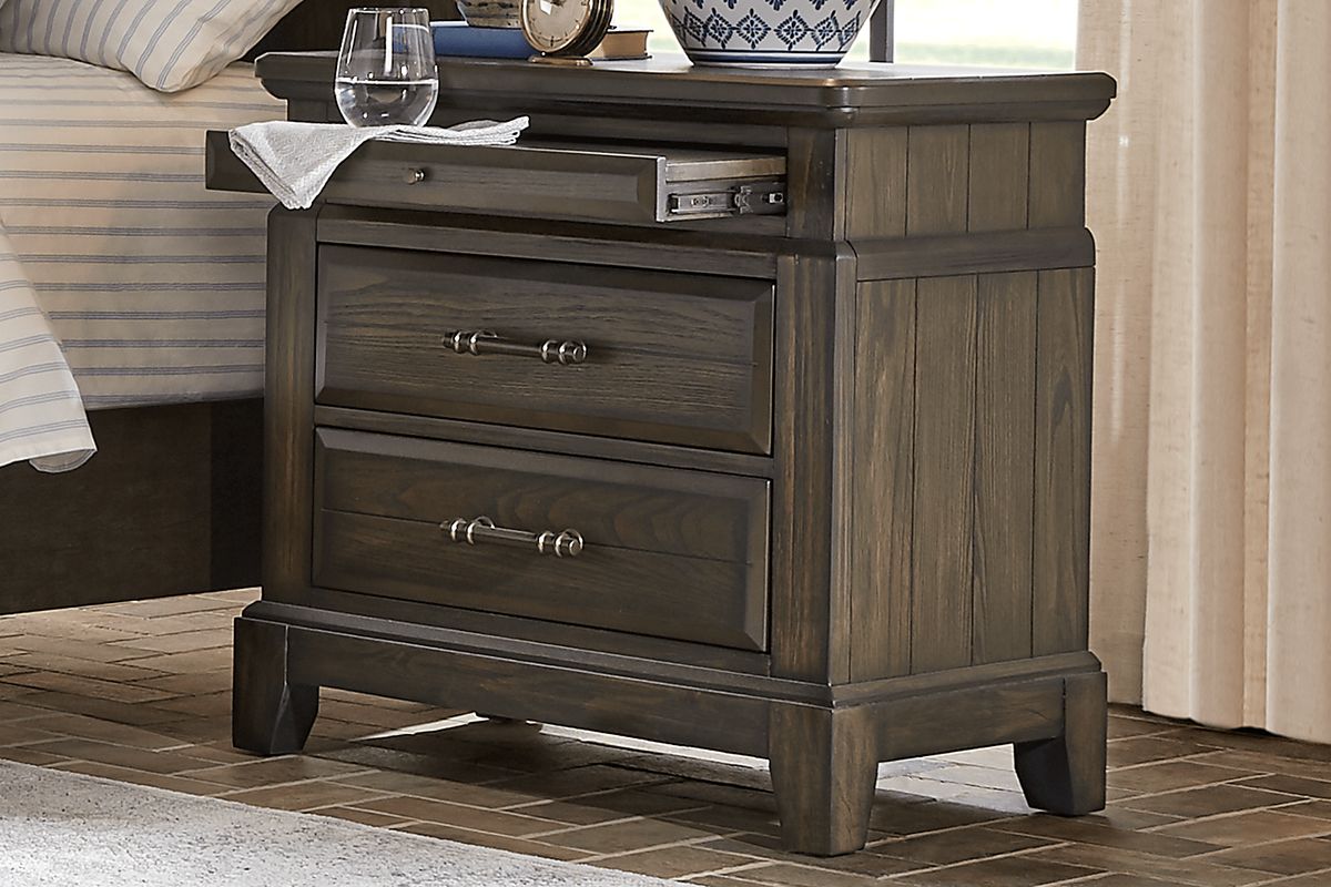 Montana Ridge 5 Pc Brown Dark Wood King Bedroom Set With 3 Pc King ...