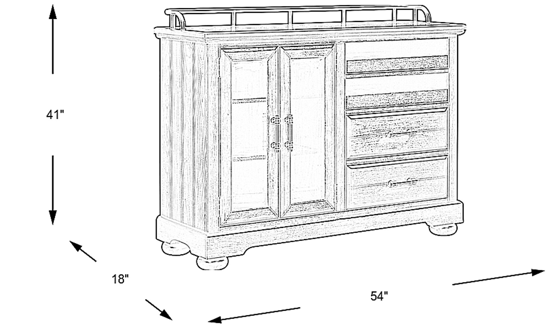 Dimension Image. Please refer to the Dimension Tab on this page for dimension details.