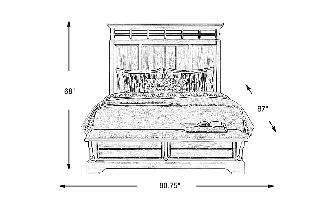 Montana Ridge White 3 Pc King Panel Bed