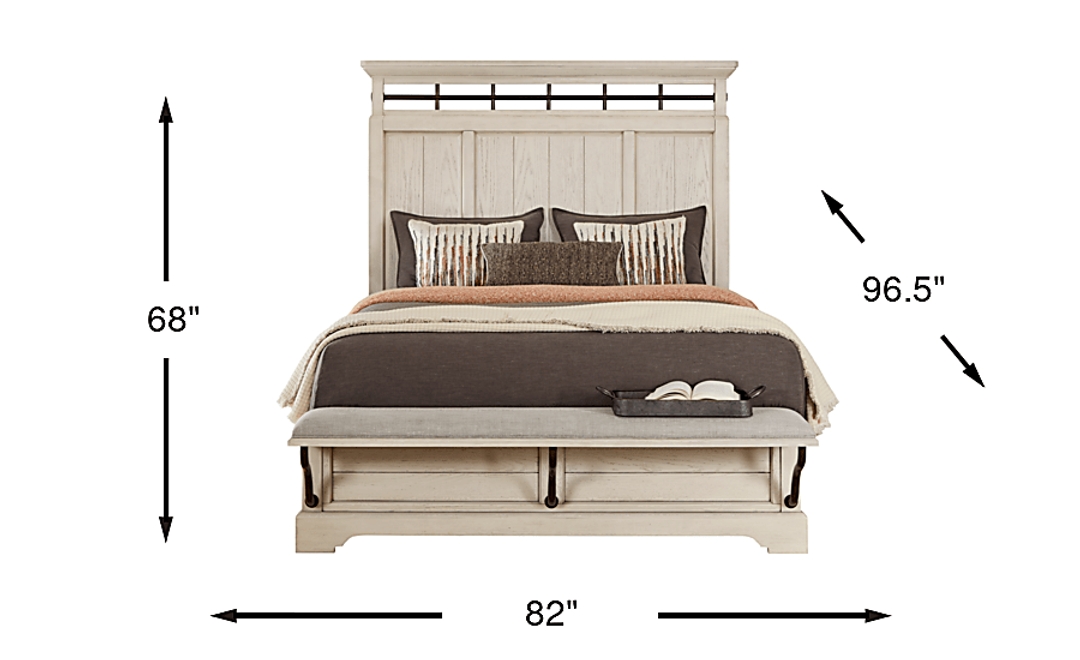 Montana Ridge White 3 Pc King Panel Bed
