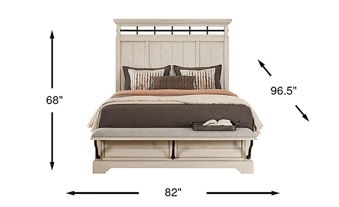 Montana Ridge White 3 Pc King Panel Bed