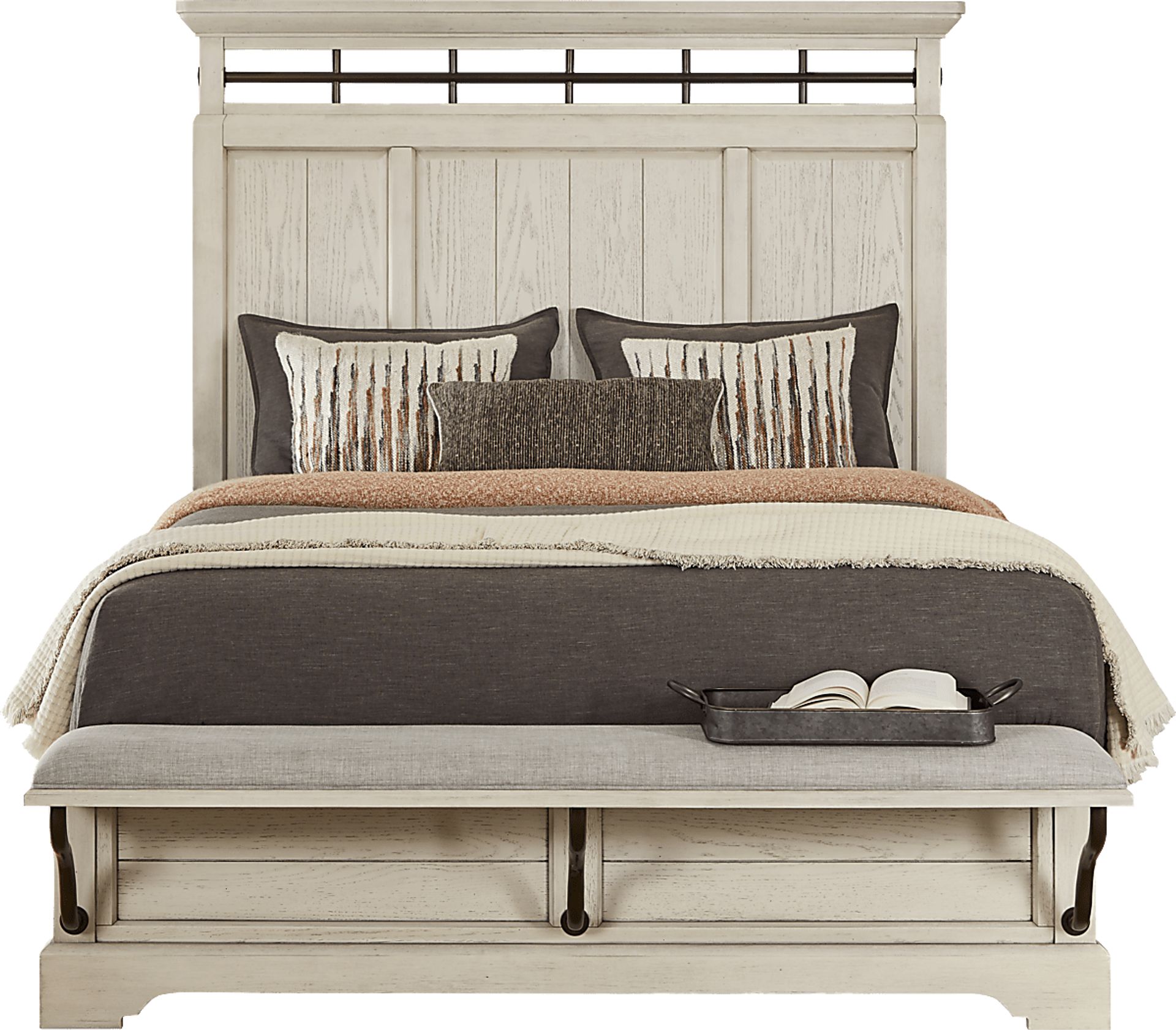 Montana Ridge White 5 Pc King Panel Bedroom - Image 2
