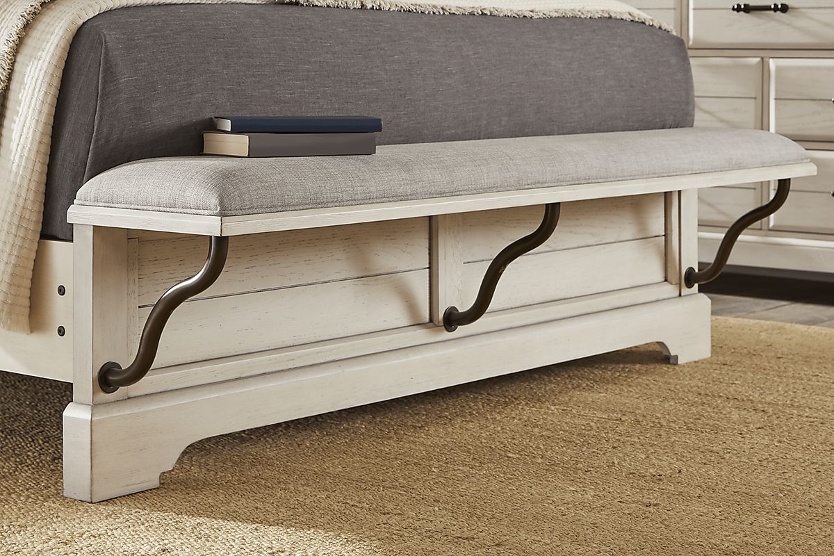 Montana Ridge 5 Pc White Colors,White Queen Bedroom Set With Dresser