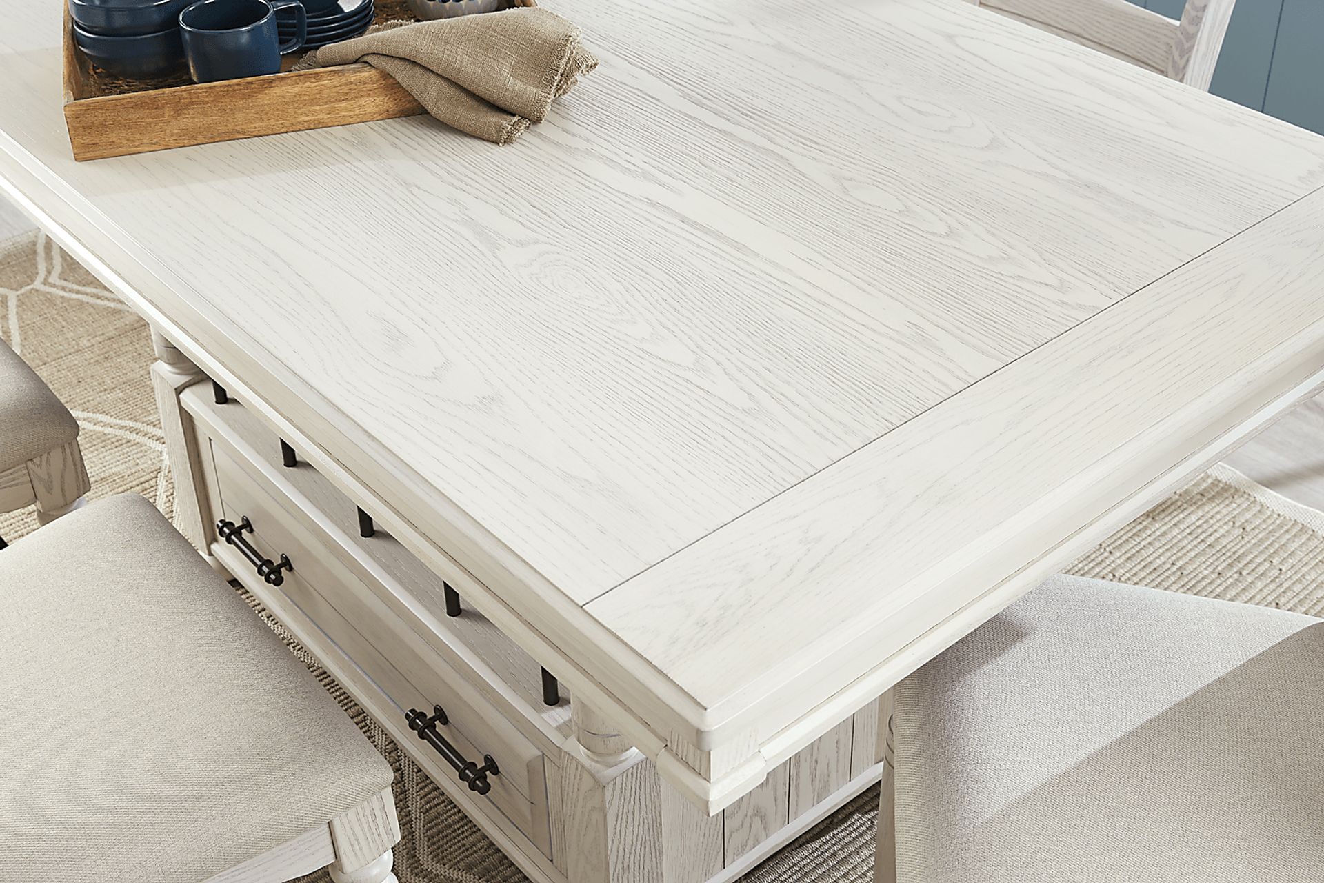 Montana Ridge White Counter Height Dining Table - Image 4