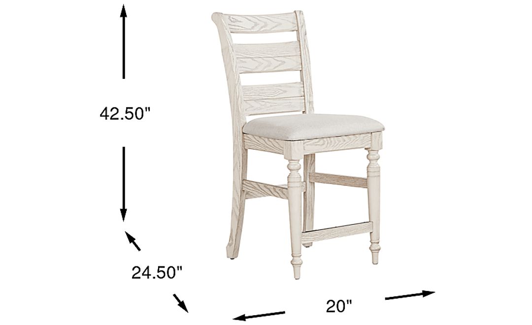 Montana Ridge White Counter Height Stool