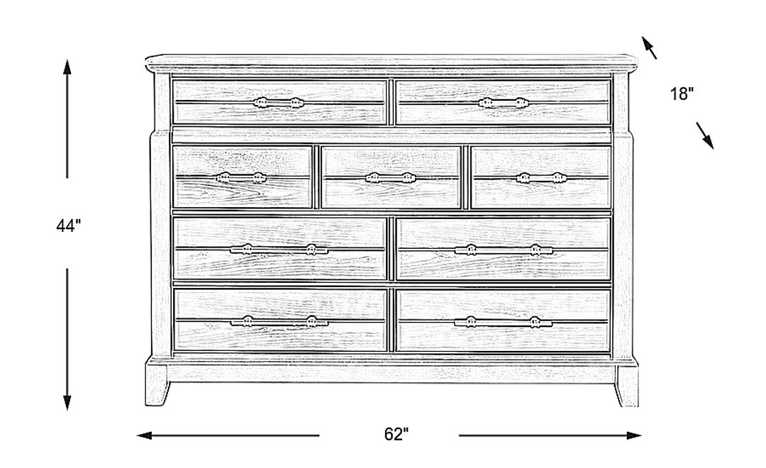 Montana Ridge White Dresser