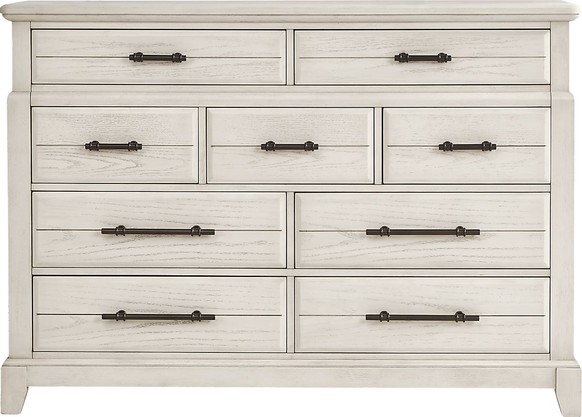 Montana Ridge 5 Pc White Queen Bedroom Set With 3 Pc Queen Panel Bed ...