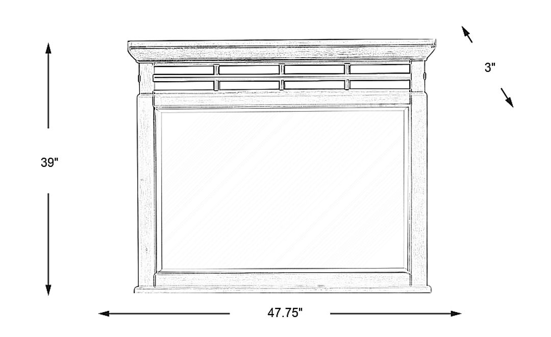 Montana Ridge White Mirror