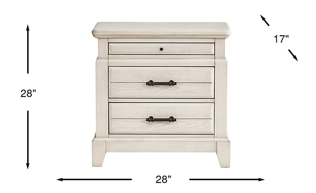 Montana Ridge White Nightstand