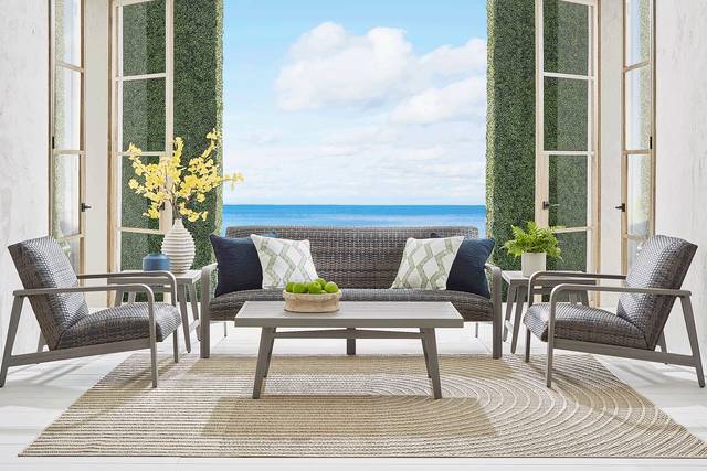 Montara Gray 4 Pc Outdoor Seating Set - Thumbnail - Image 1