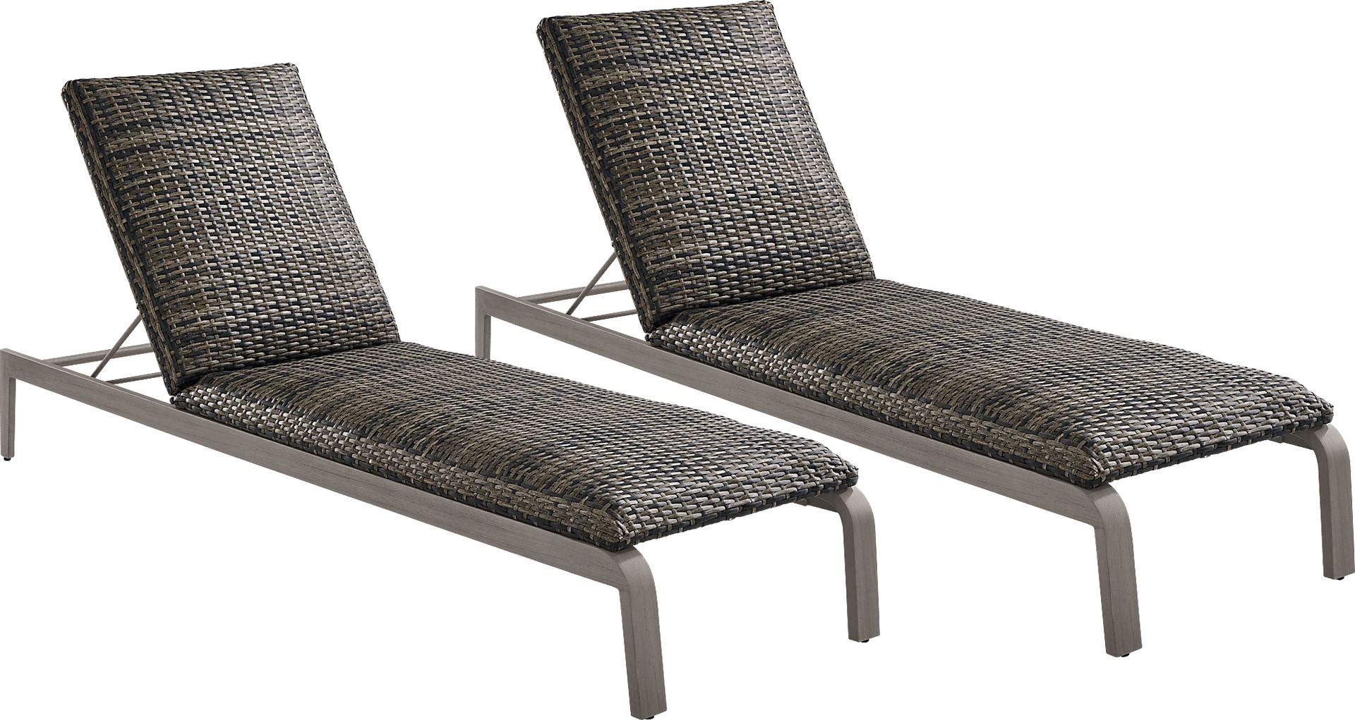 Montara Gray Outdoor Chaise, Set of 2 - Image 1