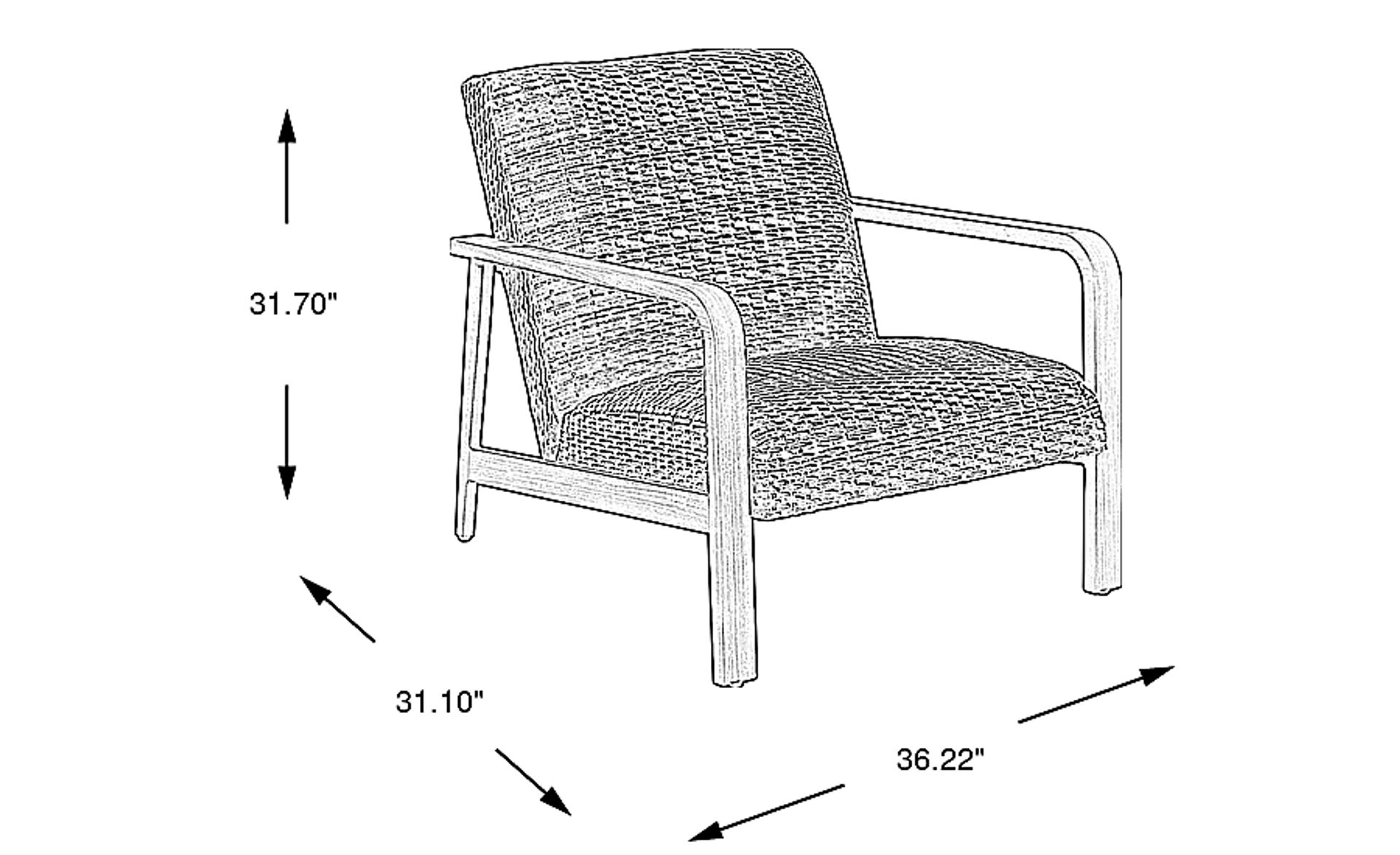 Dimension Image. Please refer to the Dimension Tab on this page for dimension details.