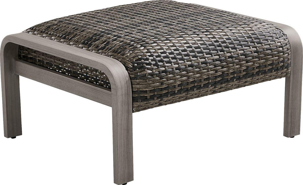 Montara Gray Aluminum Outdoor Ottoman | Rooms to Go