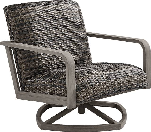 Montara Gray Outdoor Swivel Chair - Thumbnail - Image 1