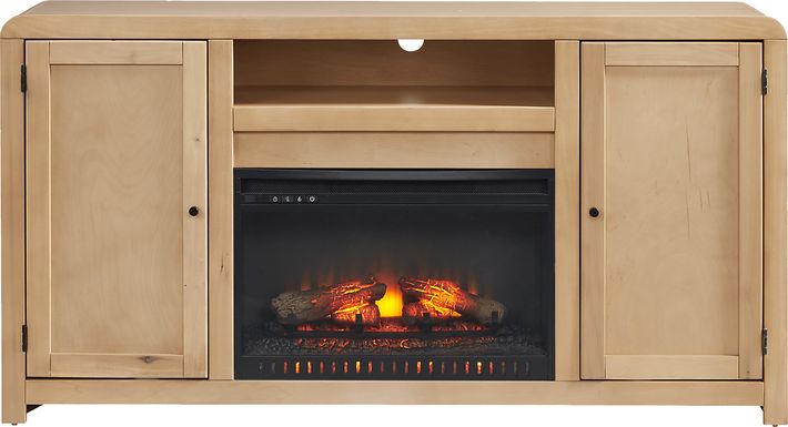 Montavilla Taffy 64 in. Console with Electric Log Fireplace