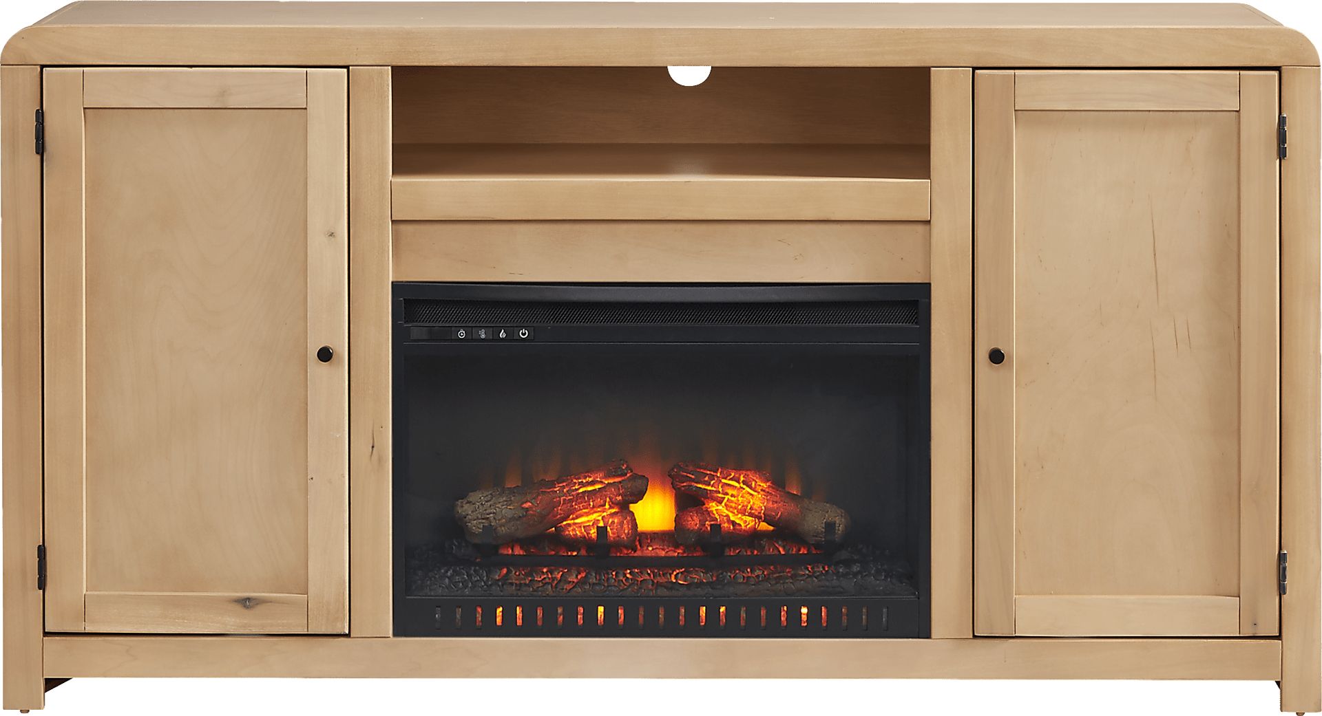 Montavilla Taffy 64 in. Console with Electric Log Fireplace - Image 1