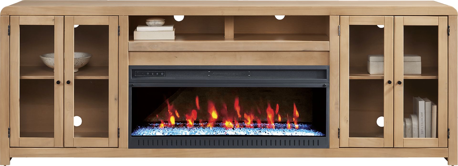 Montavilla Taffy 96 in. Console with Electric Fireplace - Image 2