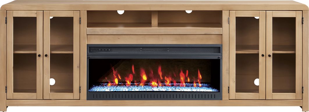 Montavilla Taffy 96 in. Console with Electric Fireplace
