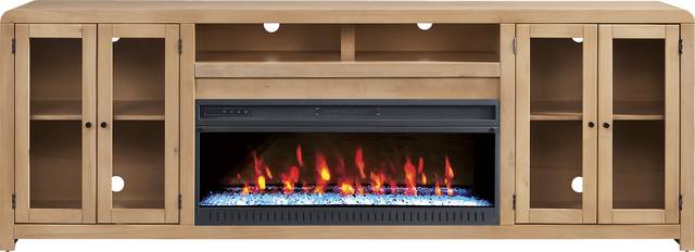 Montavilla Taffy 96 in. Console with Electric Fireplace - Thumbnail - Image 1