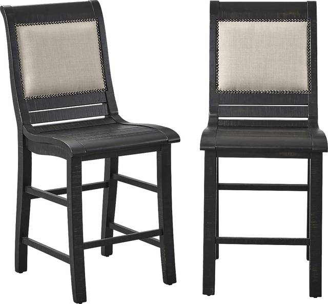 Montcalm Black Counter Height Stool, Set of 2 - Thumbnail - Image 1