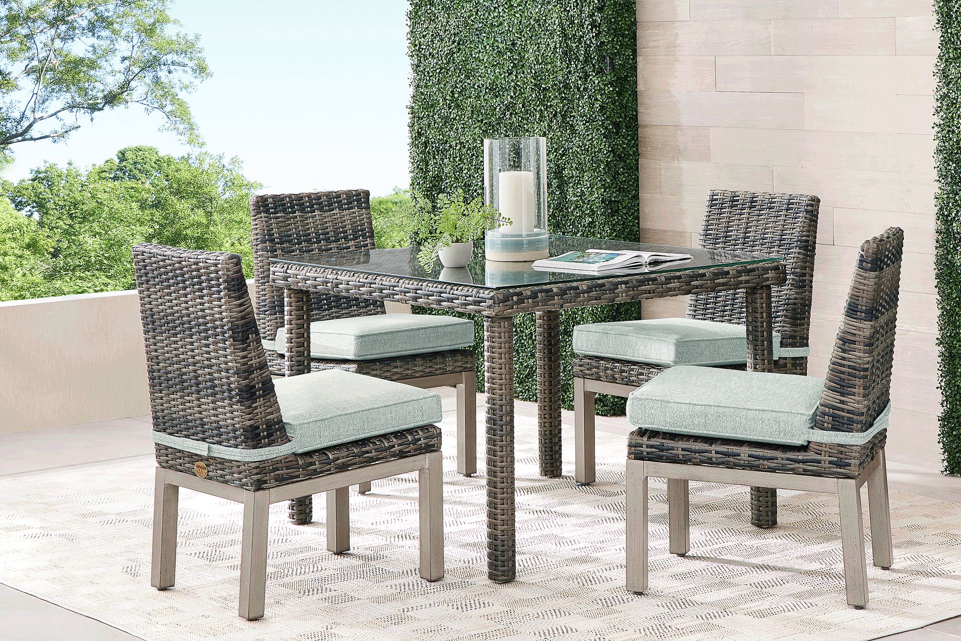 Montecello Gray Outdoor 42 in. Square Dining Table - Image 2