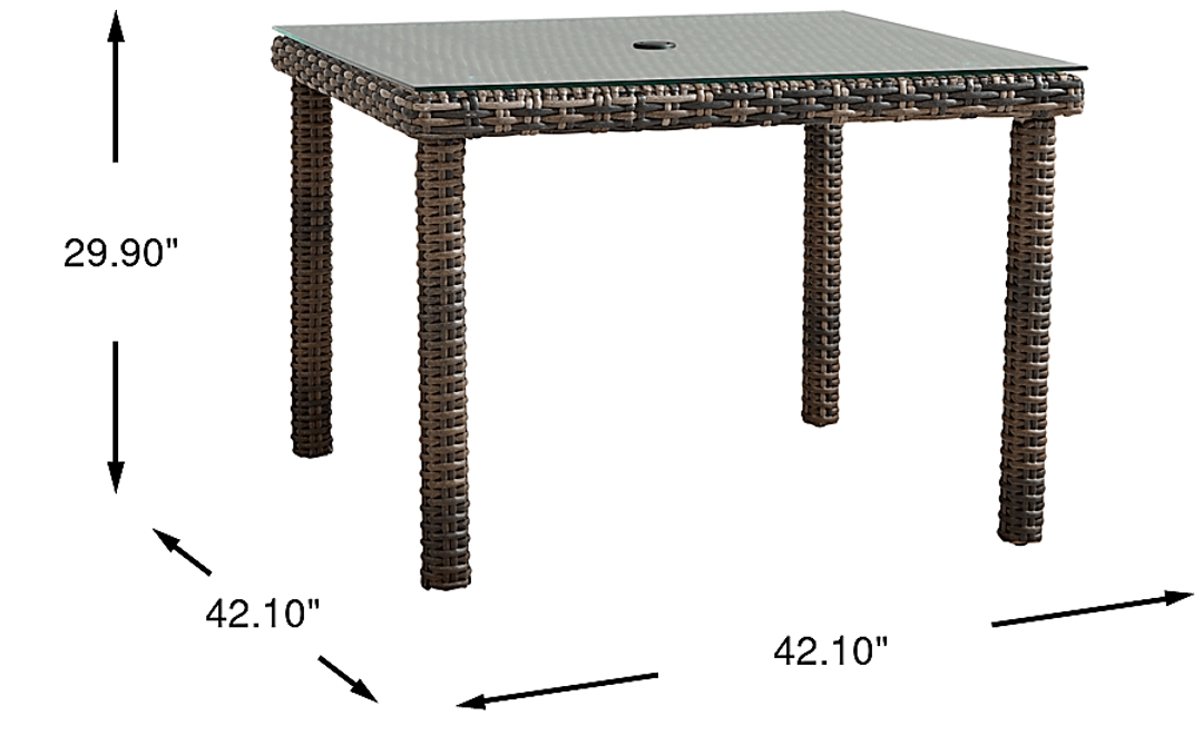 Montecello Gray Outdoor 42 in. Square Dining Table