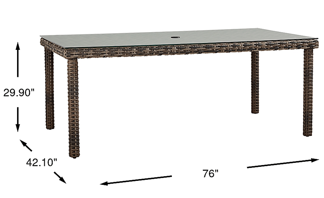 Montecello Gray Outdoor 42 x 76 Dining Table