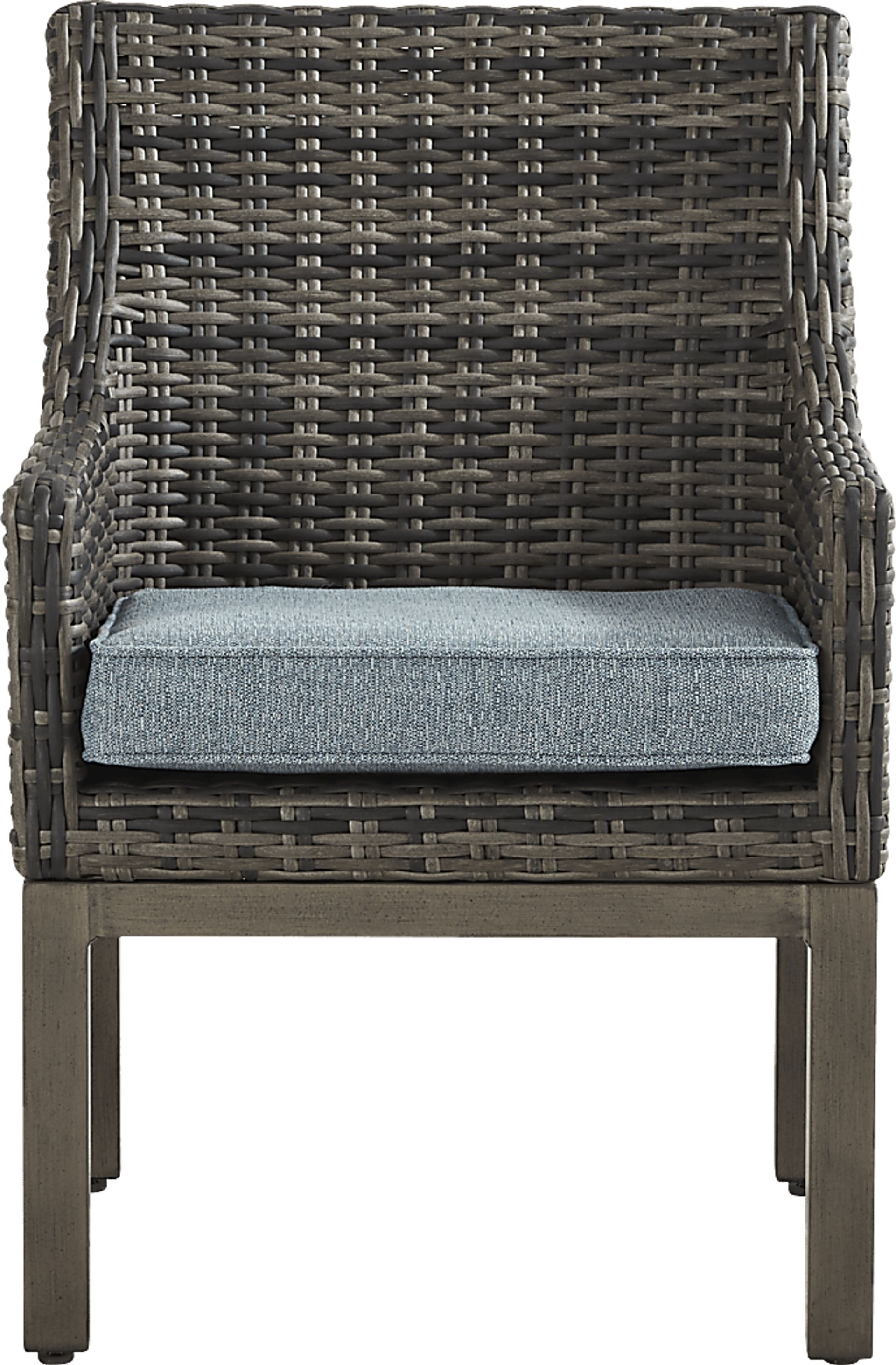 Montecello Gray 9 Pc Outdoor Dining Set with Azure Cushions - Image 6