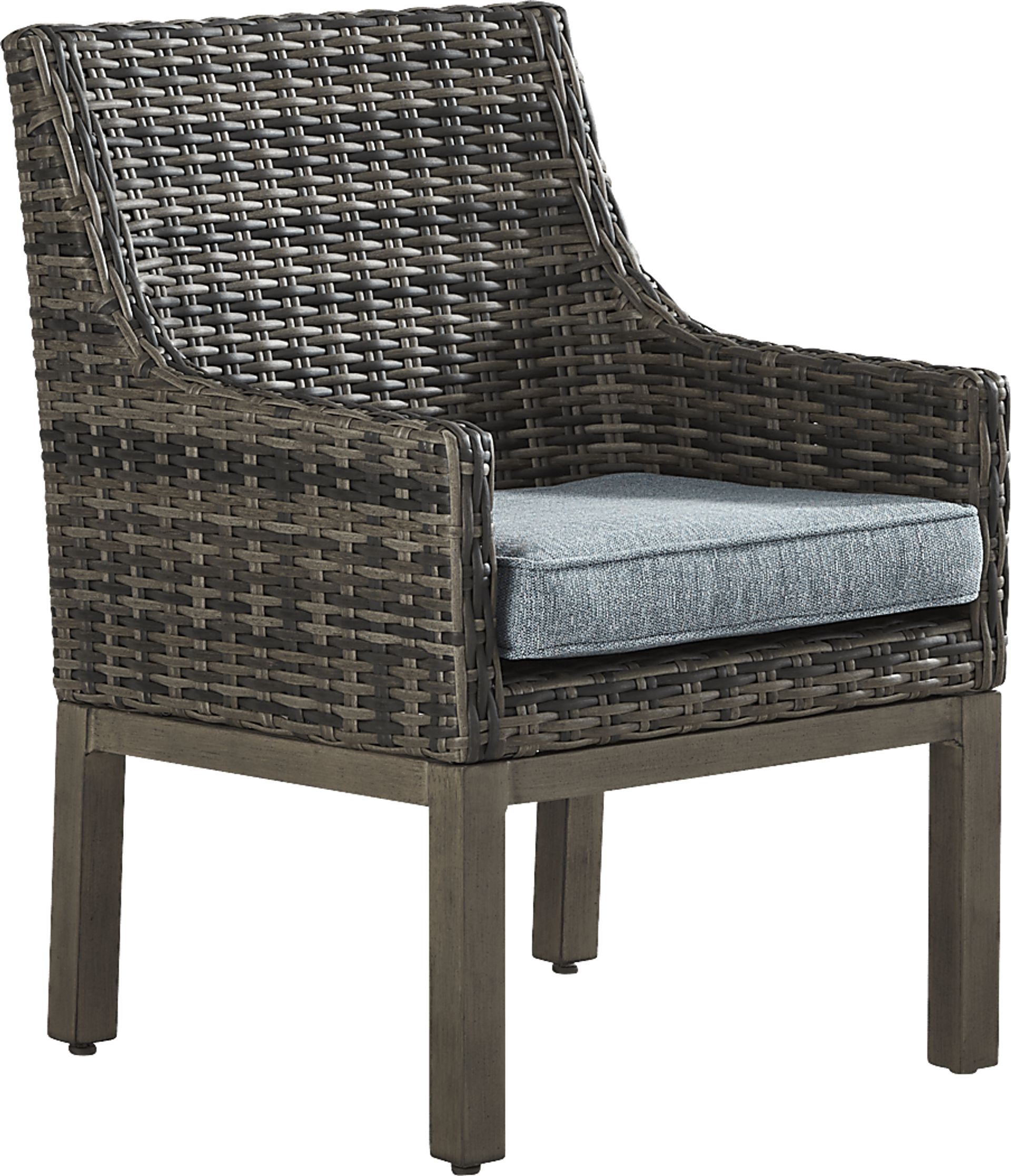 Montecello Gray 9 Pc Outdoor Dining Set with Azure Cushions - Image 5