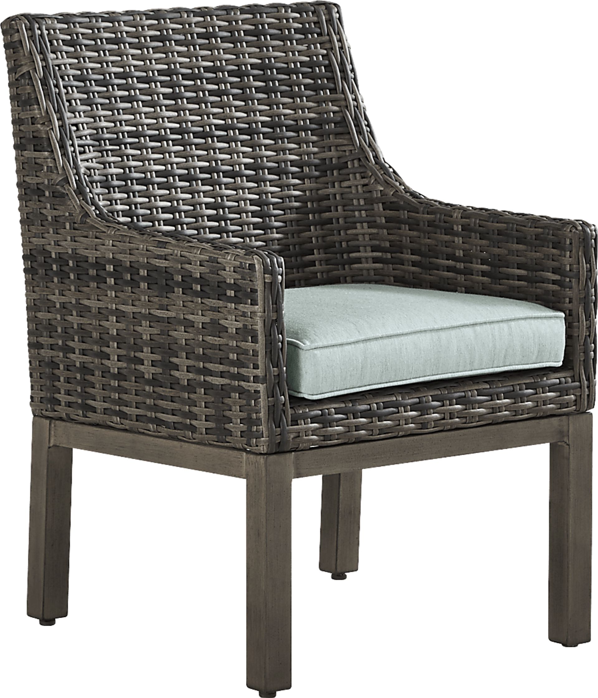 Montecello Gray 5 Pc Square Outdoor Dining Set with Mist Cushions - Image 4