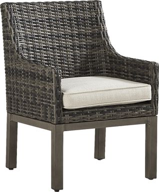 Montecello Gray Outdoor Arm Chair with Twine Cushion