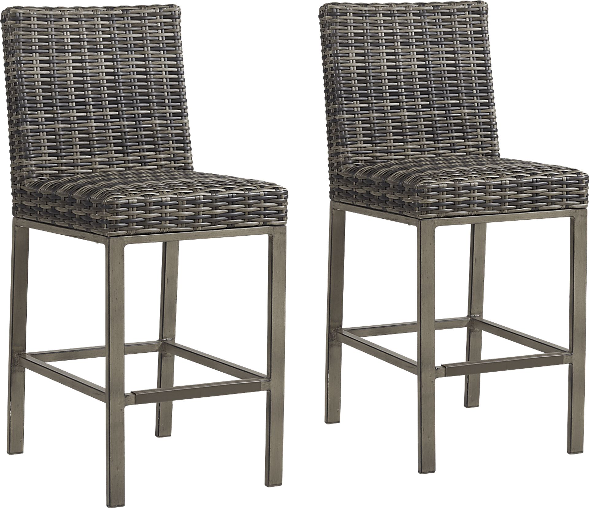 Montecello Gray Outdoor Barstool, Set of Two - Image 1