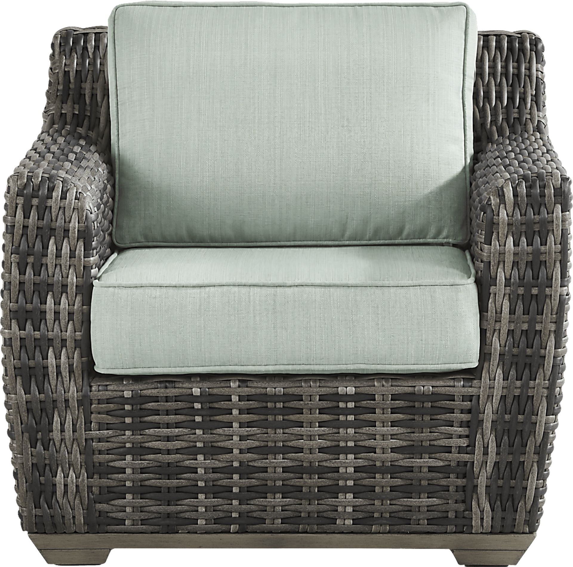 Montecello Gray Outdoor Club Chair with Mist Cushions - Image 3