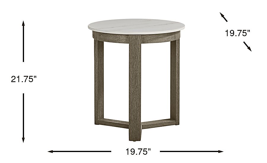 Montecello Gray Outdoor End Table - Thumbnail 3