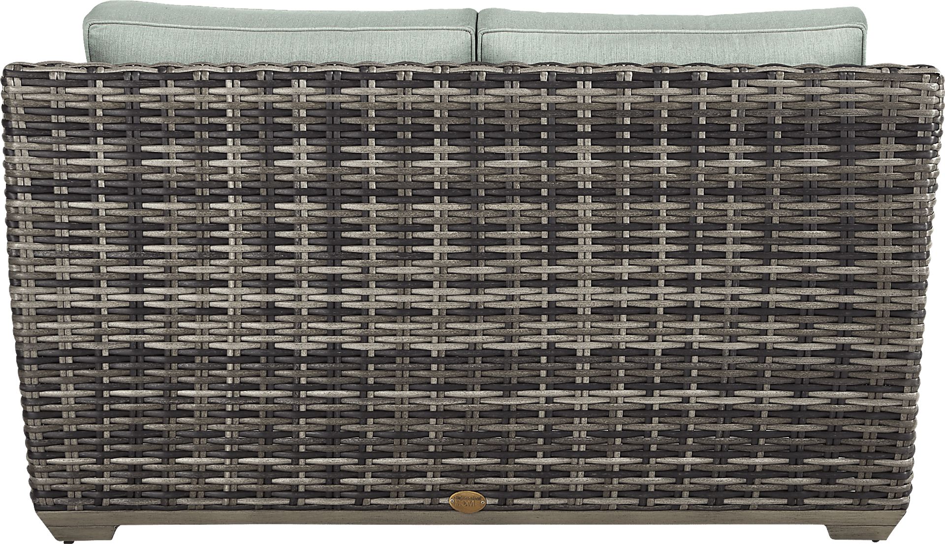 Montecello Gray Outdoor Loveseat with Mist Cushions - Image 3