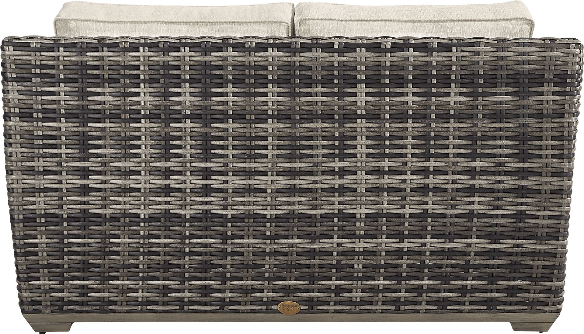 Montecello Gray Outdoor Loveseat with Twine Cushions - Image 3