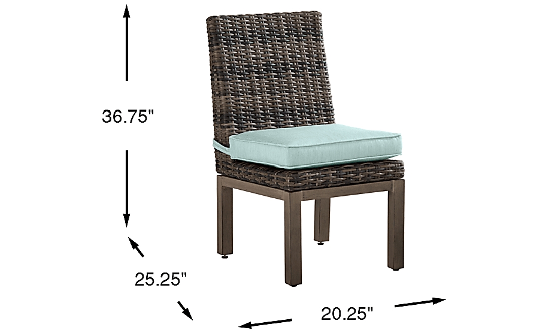Montecello Gray Outdoor Side Chair with Mist Cushion