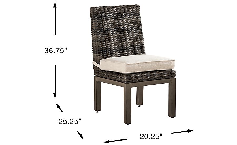Montecello Gray Outdoor Side Chair - Thumbnail 3