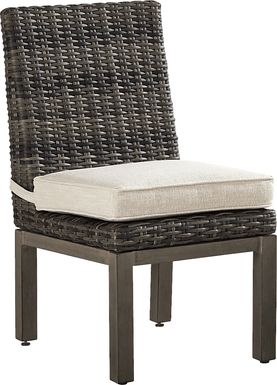 Montecello Gray Outdoor Side Chair with Twine Cushion