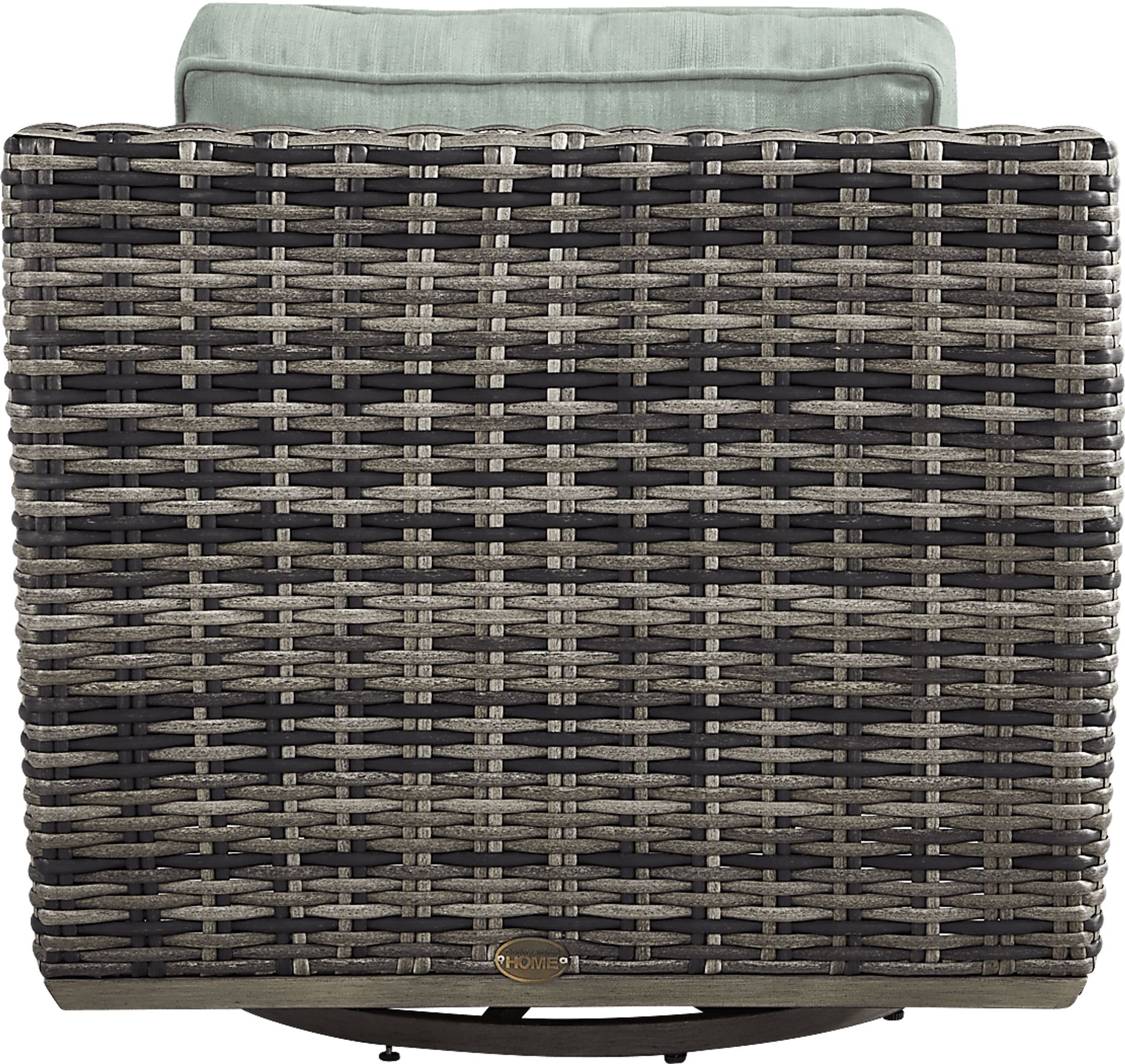 Montecello Gray Outdoor Swivel Club Chair with Mist Cushions - Image 3