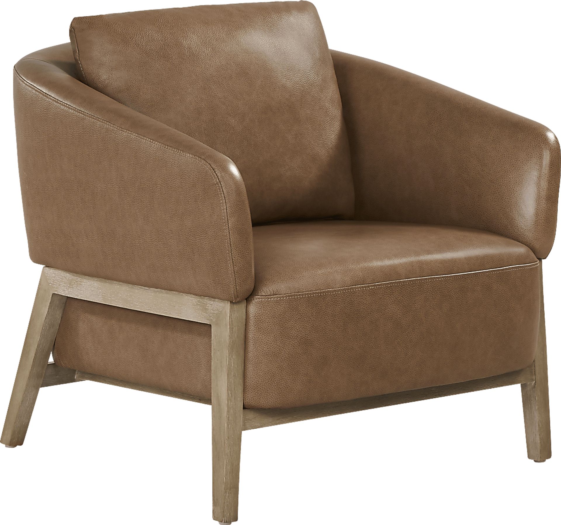 Montecito Brown Leather Accent Chair - Image 2