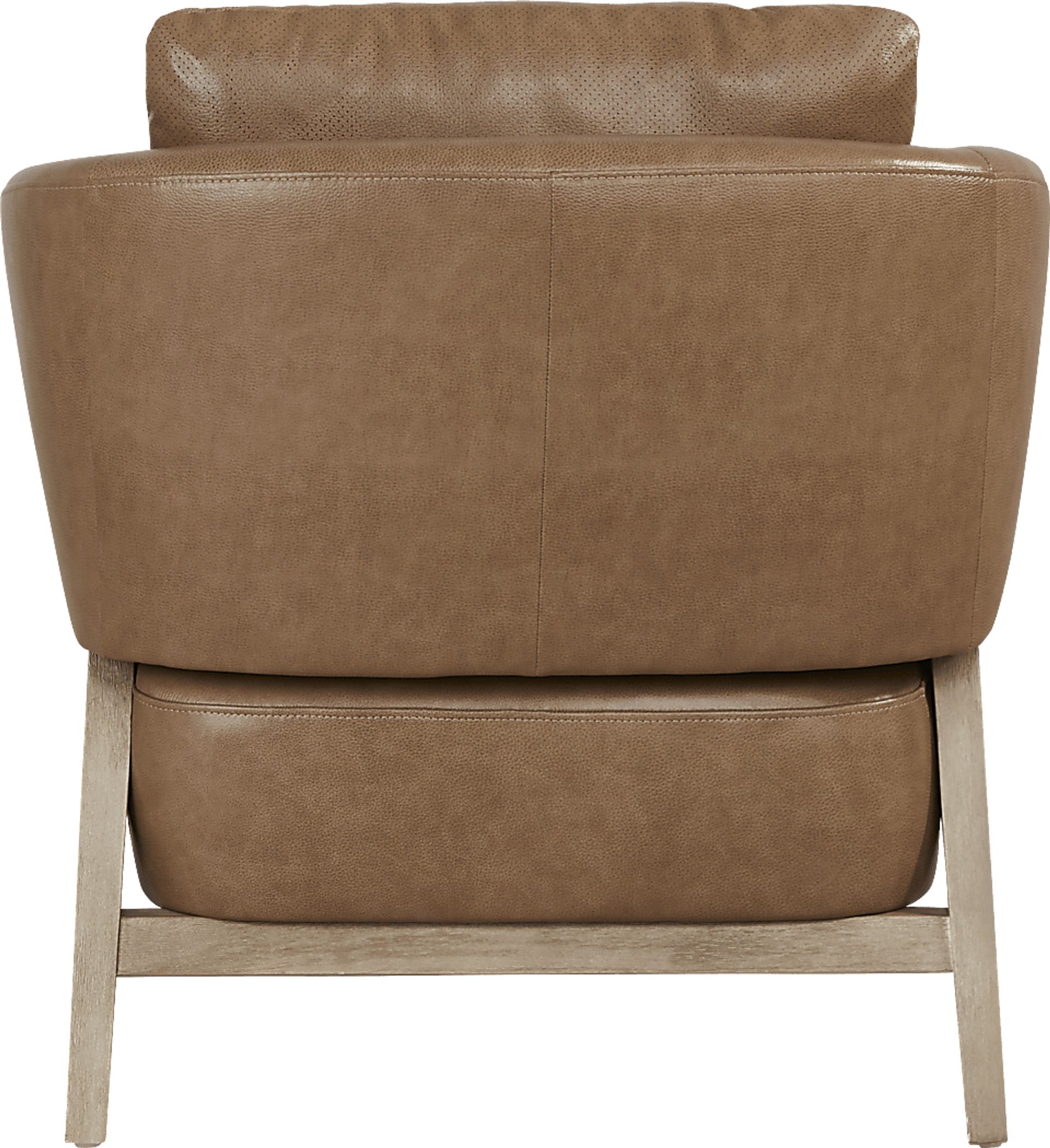 Montecito Brown Leather Accent Chair - Image 3