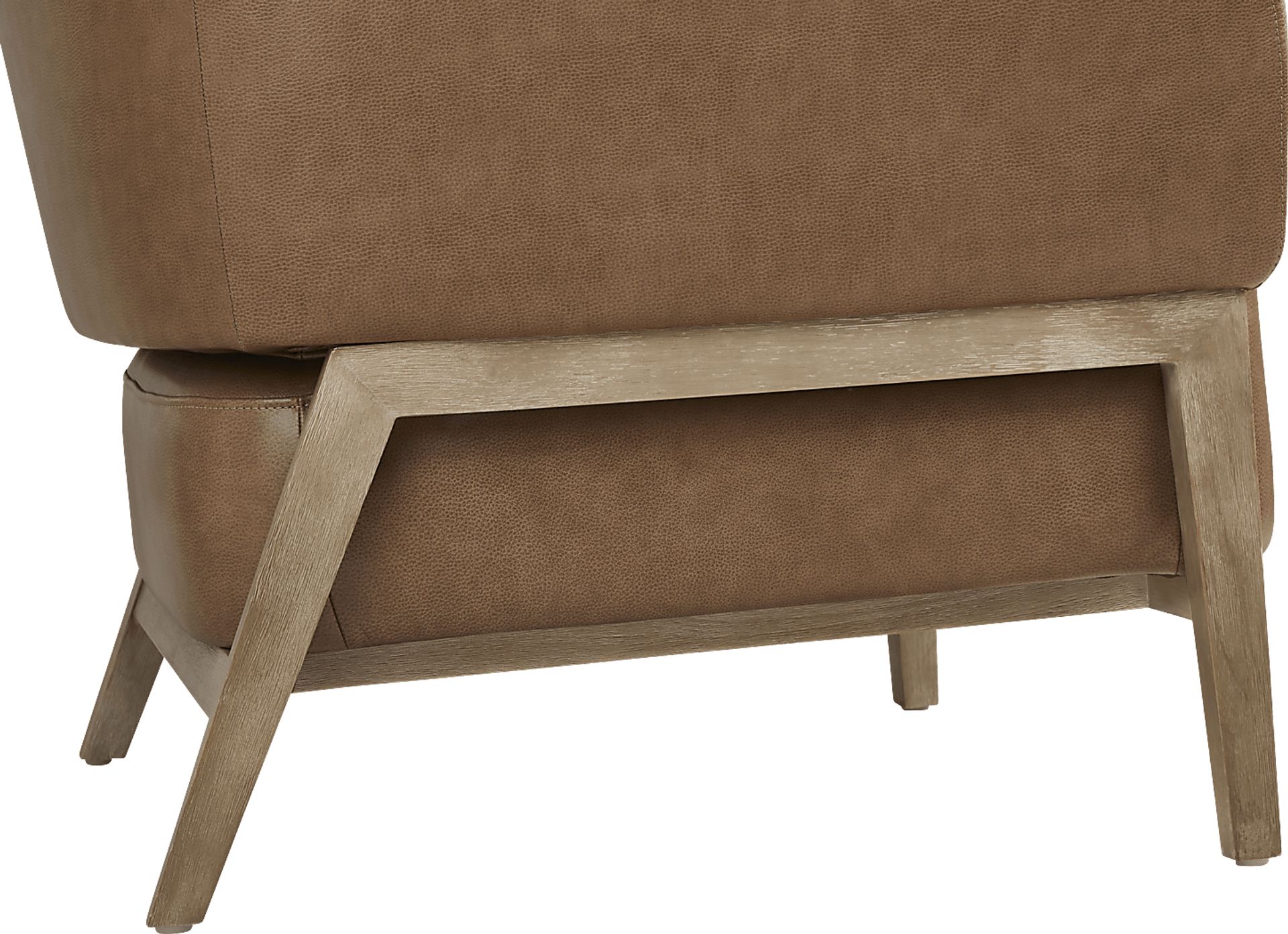 Montecito Brown Leather Accent Chair - Image 4