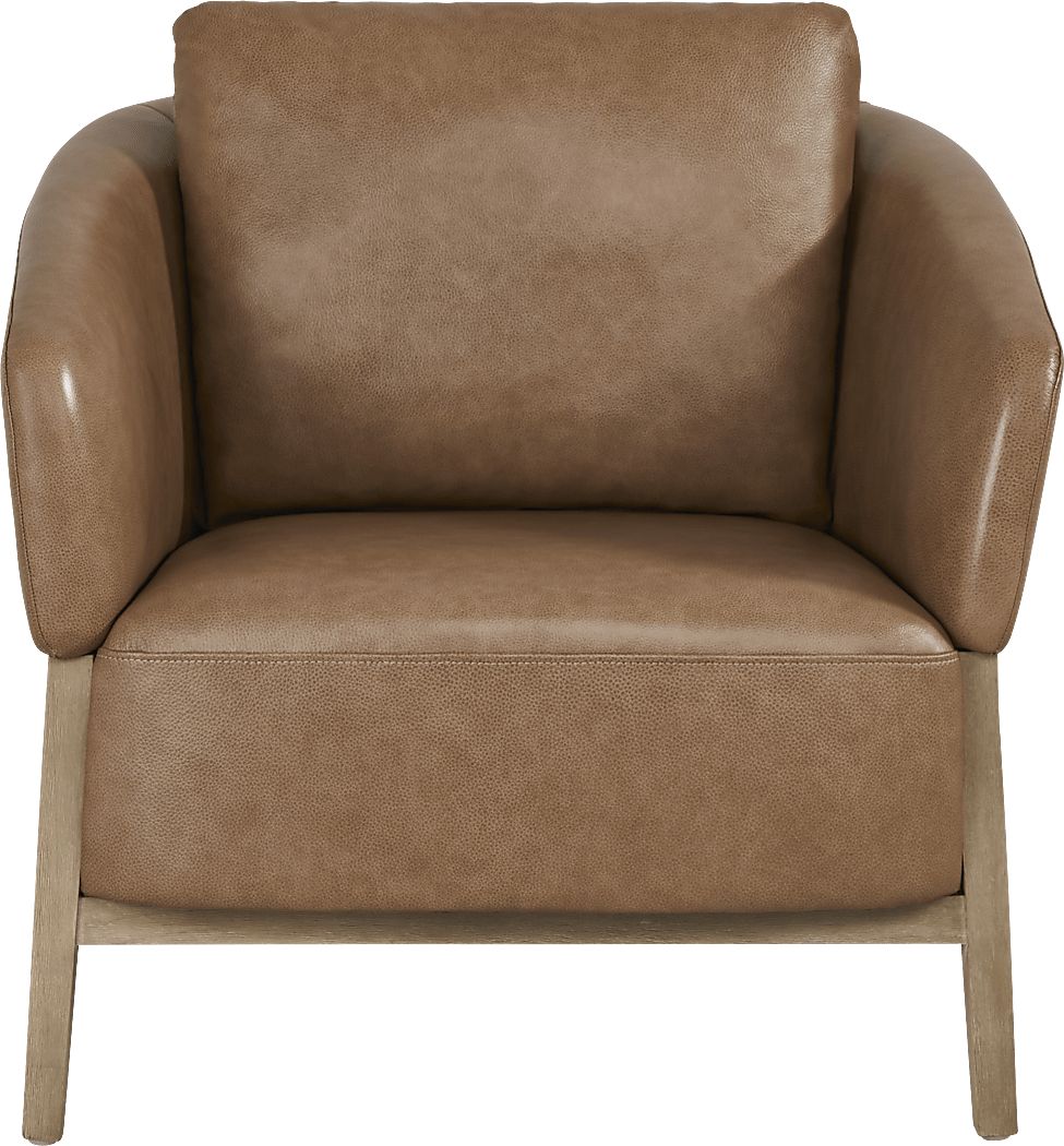 Montecito Brown Leather Accent Chair