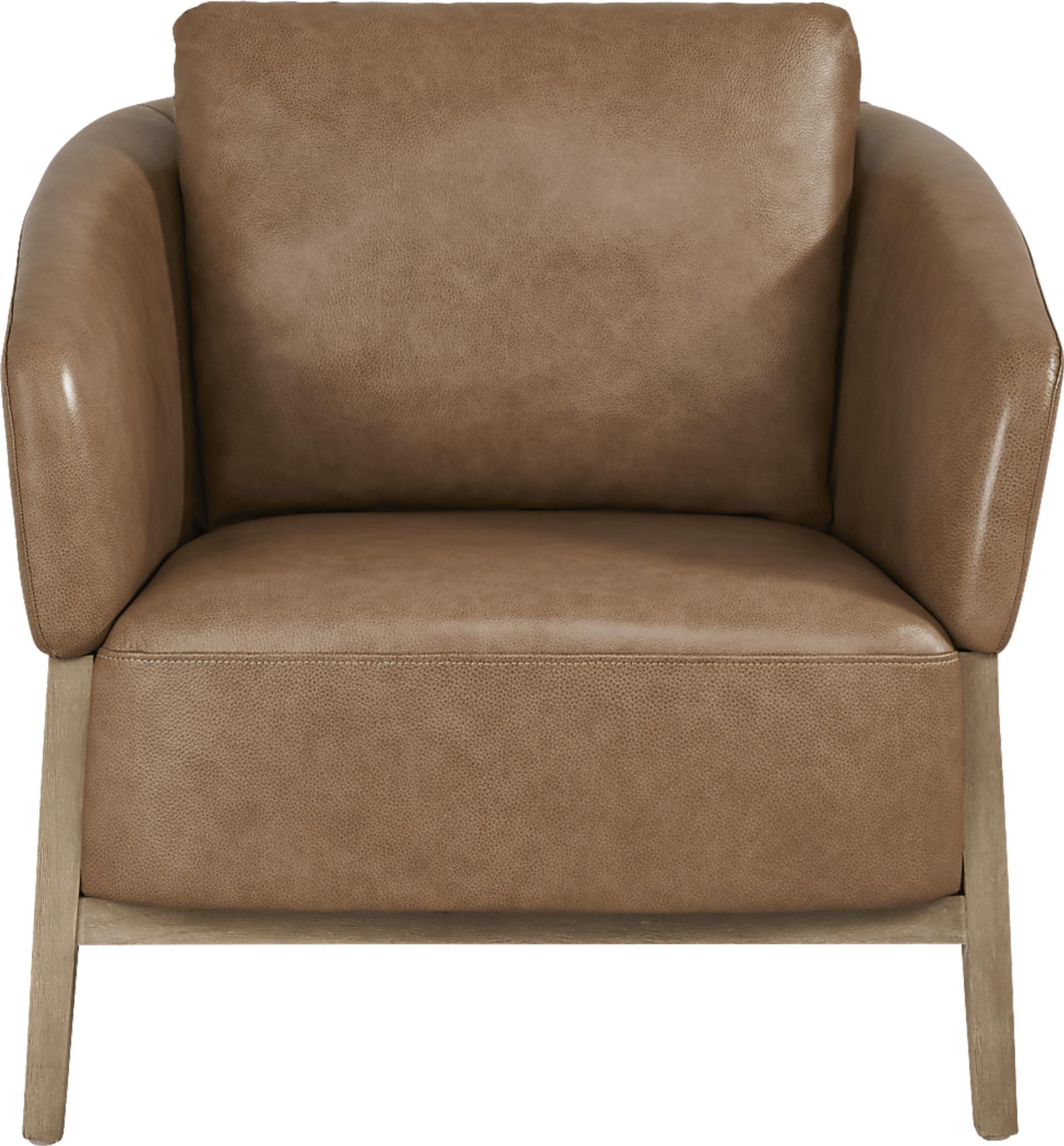 Montecito Brown Leather Accent Chair